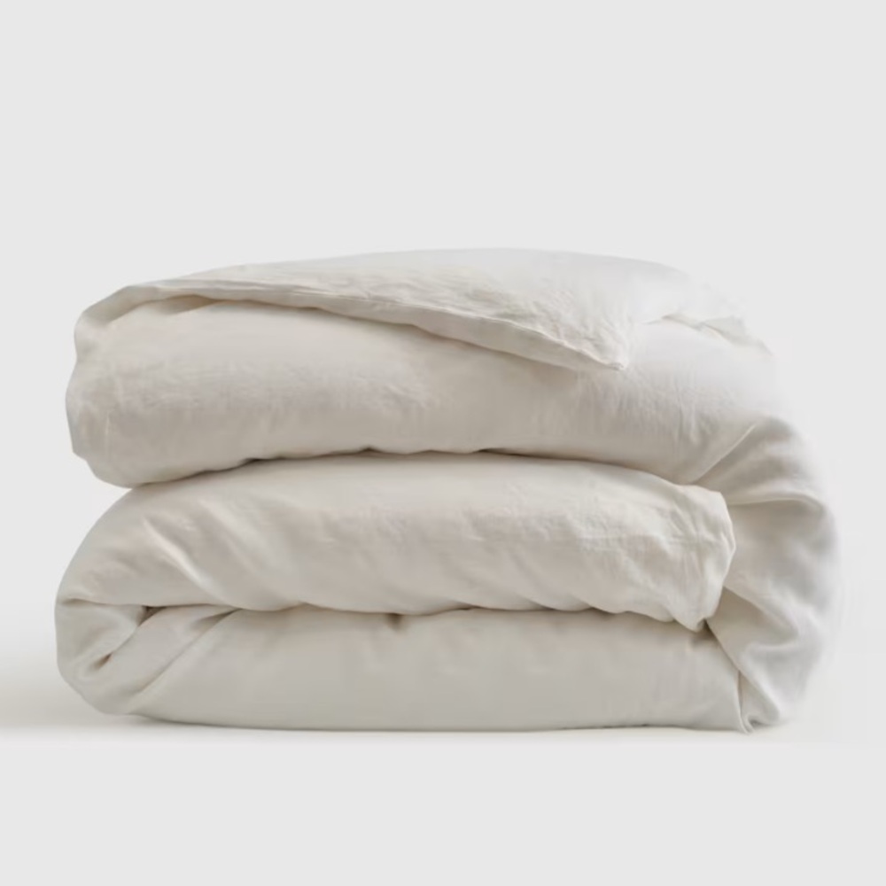 NWOT Quince European Linen Duvet Cover- King (White)